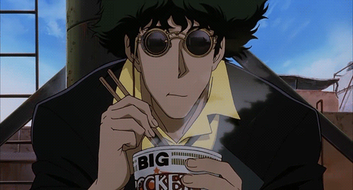 spike spiegel eating